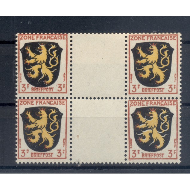 Germania - Occupazione francese 1945 - Michel n. 2 a x - Stemmi (Y & T n. 2)