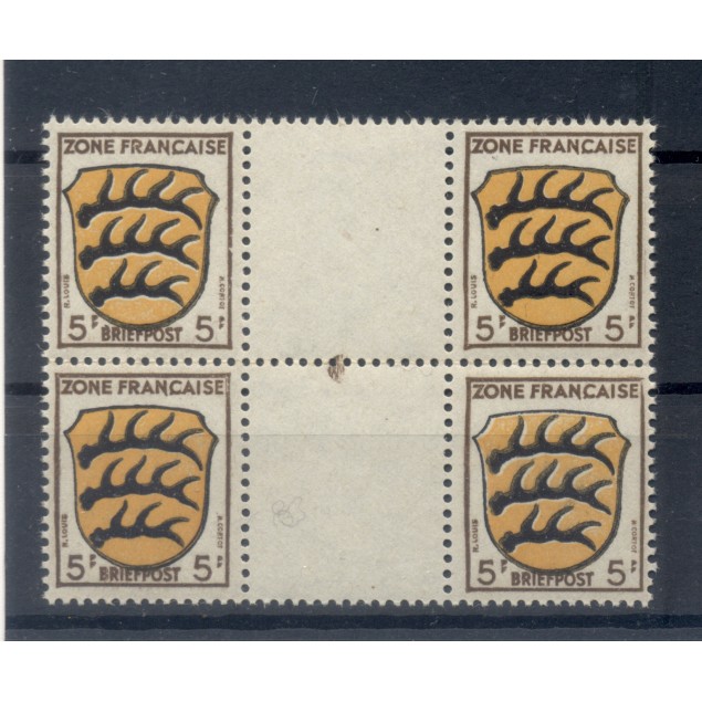 Germany - French Occupation 1945 - Michel n. 3 a w - Coats of arms (Y & T n. 3)