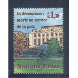 Nations Unies Genève 1999 - Y & T n. 397 - In Memoriam: morts en service de la Paix (Michel n. 380)