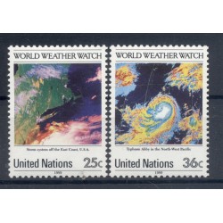 Nations Unies New York 1989 - Y & T n. 543/44 - Veille Météorologique Mondiale (Michel n. 575/76)