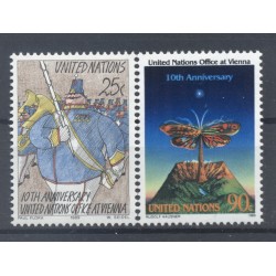 Nations Unies New York 1989 - Y & T n. 545/46 - Centre de Vienne (Michel n. 577/78)