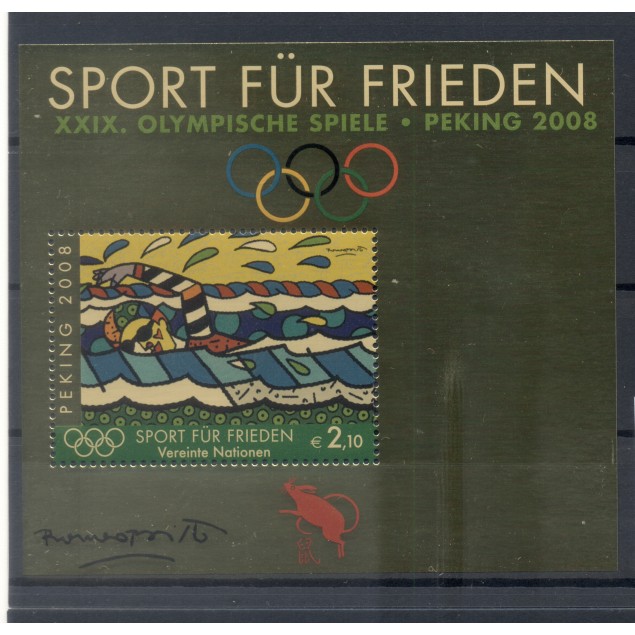 United Nations Vienna 2008 - Y & T sheet n. 18 - 2008 Olympics