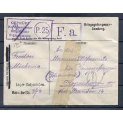 Allemagne 1915 - Correspondance prisonniers de guerre - Camp de Holzminden
