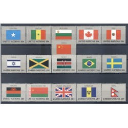 Nazioni Unite New York 1983 - Y & T n. 390/405 - Bandiere degli Stati Membri delle Nazioni Unite (IV)