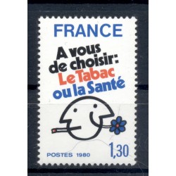 France 1980 - Y & T n. 2080 - Fight against smoking (Michel n. 2200)