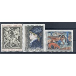 France 1968 - Y & T  n. 1568/70 - Oeuvres d'art (Michel n. 1635-40-43)