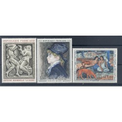 Francia  1968 - Y & T n. 1568/70 - Opere d'arte (Michel n. 1635-40-43)