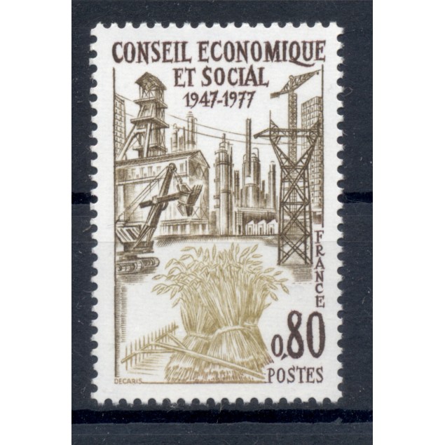 France 1977 - Y & T  n. 1957 - Conseil économique et social (Michel n. 2051)