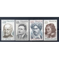 France 1977 - Y & T  n. 1953/56 - Personnages célèbres (Michel n. 2049-50-53-56)