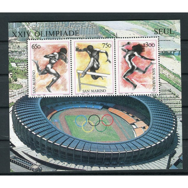 Saint-Marin 1988 - Mi. n. Bl. 11 - Jeux Olympiques Séoul