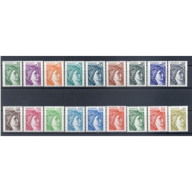 France 1977-78 - Y & T n. 1962/79 - Definitive