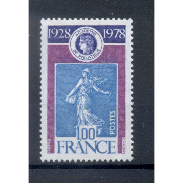 Francia 1978 - Y & T n. 2017 - Accademia di Filatelia (Michel n. 2121)
