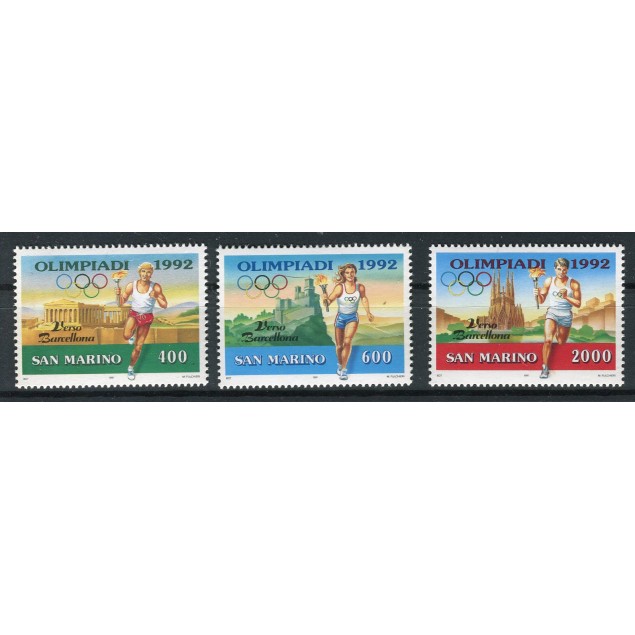 San Marino 1991 - Mi. n. 1474/1476 - Olimpiadi di Barcellona