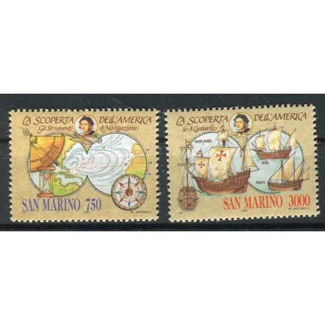 San Marino 1991 - Mi. n. 1472/1473 - Scoperta dell'America