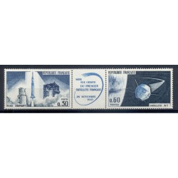 Francia  1965 - Y & T n. 1465A - Lancio del primo satellite nazionale  (Michel n. 1530/31)