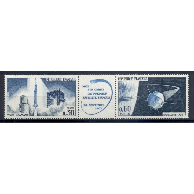France 1965 - Y & T  n. 1465A - Lancement du premier satellite national (Michel n. 1530/31)