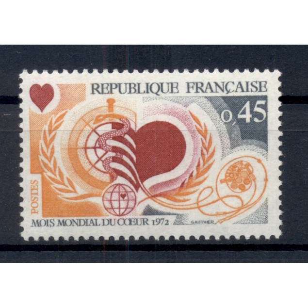 France 1972 - Y & T  n. 1711 - Mois mondial du coeur (Michel n. 1785)