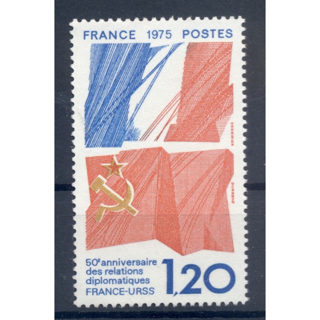 Francia  1975 - Y & T n. 1859 - Relazioni diplomatiche franco-sovietiche  (Michel n. 1941)