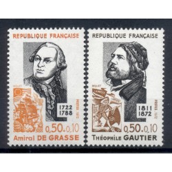 Francia  1972 - Y & T n. 1727/28 - Personaggi famosi (Michel n. 1806/07)