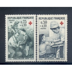 France 1966 - Y & T n. 1508/09 - For the benefit of the Red Cross (Michel n. 1568/69)