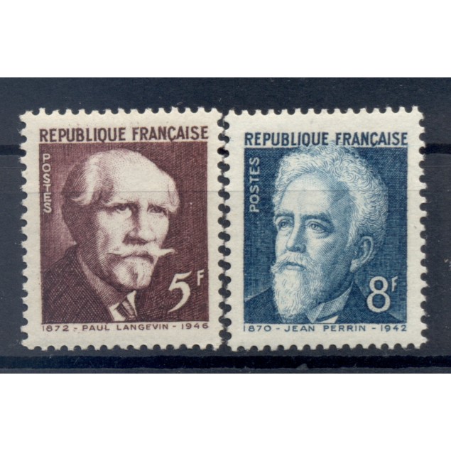Francia  1948 - Y & T n. 820/21 - Paul Langevin e Paul Perrin (Michel n. 831/32)