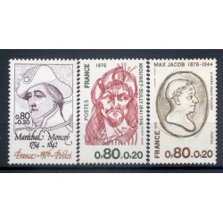 France 1976 - Y & T  n. 1880/82 - Personnages célèbres (Michel n. 1965-81-86)