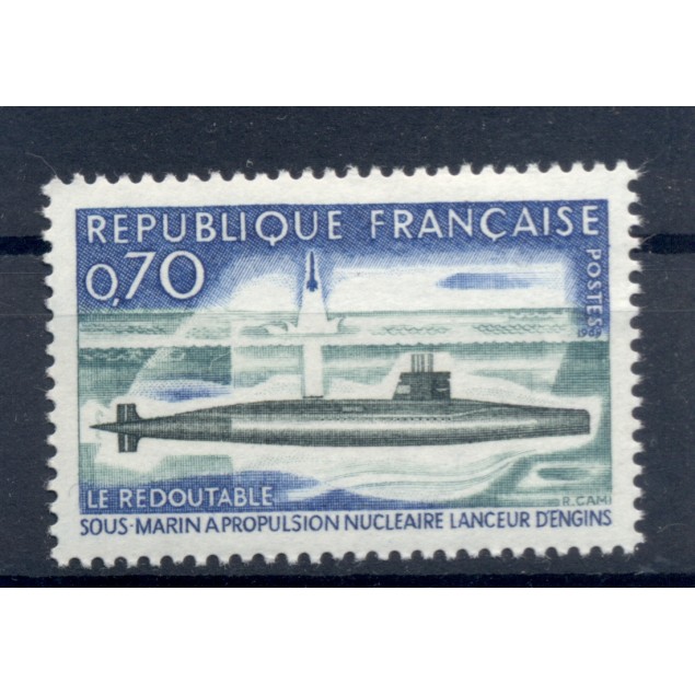 Francia  1969 - Y & T n. 1615 - Sottomarino "Le Redoutable" (Michel n. 1686)