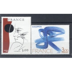 Francia  1977 - Y & T n. 1950/51 - Opere d'arte (Michel n. 2044-59)
