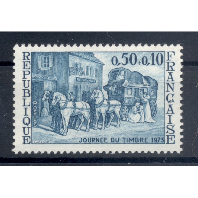 Francia  1973 - Y & T n. 1749 - Giornata del Francobollo (Michel n. 1824)