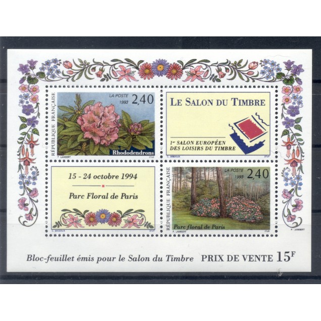 Francia  1993 - Y & T foglietto n. 15 - Salon du Timbre (Michel foglietto n. 13)