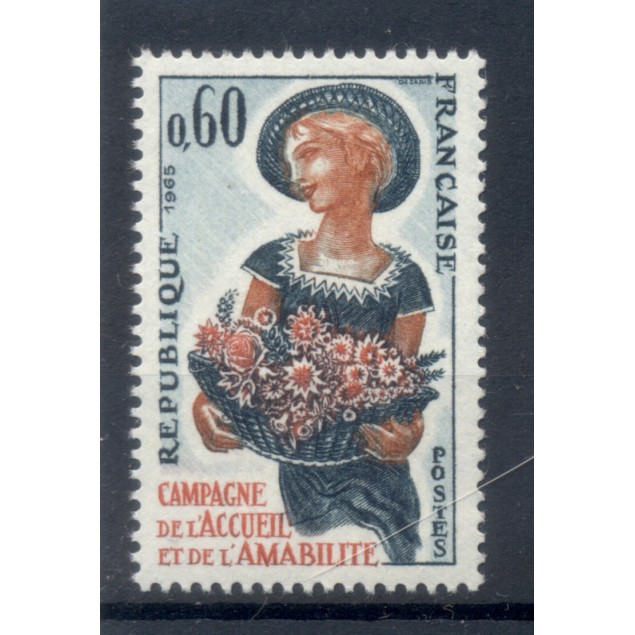 France 1965 - Y & T n. 1449 - Campagne de l'accueil et de l'amabilitè  (Michel n. 1508)