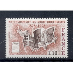 France 1978 - Y & T n. 1985 - Rattachement de l'île de Saint Barthélemy  (Michel n. 2067)