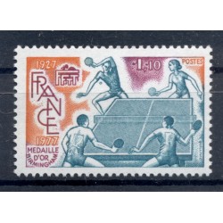 France 1977 - Y & T n. 1961 - Fédération française de tennis de table  (Michel n. 2060)