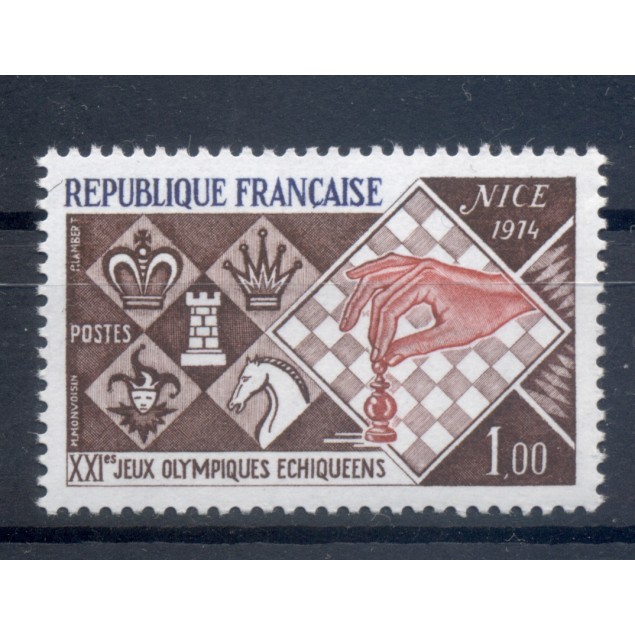 France 1974 - Y & T n. 1800 - XXI Olympic Chess Games (Michel n. 1878)