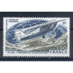 France 1977 - Y & T n. 50 poste aérienne - Lindbergh, Nungesser et Coli (Michel n. 2032)
