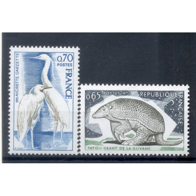 France 1974-75 - Y & T  n. 1819/20 - Protection de la nature (Michel n. 1892-1904)