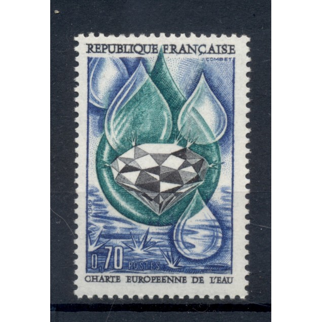 Francia  1969 - Y & T n. 1612 - Carta europea dell'acqua (Michel n. 1682)