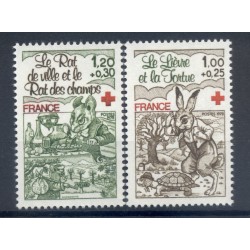 France 1978 - Y & T n. 2024/25 - For the benefit of the Red Cross (Michel n. 2129/30)