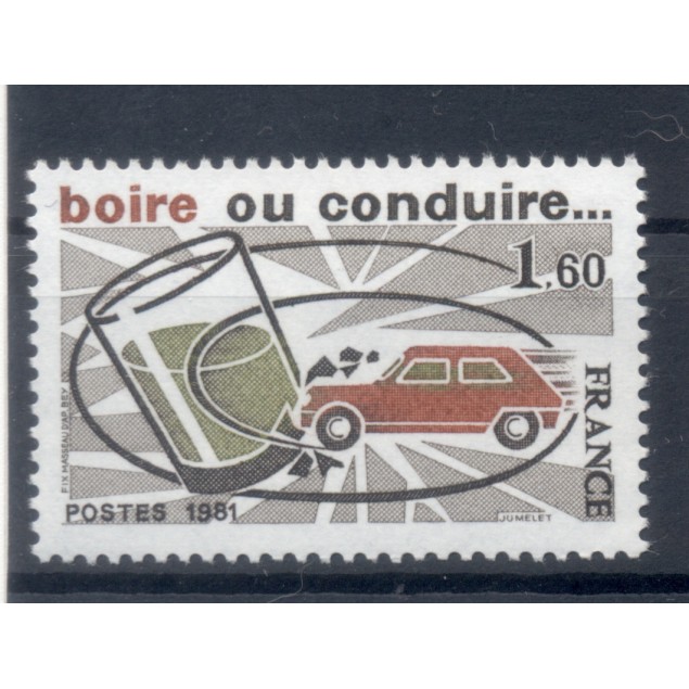 France 1981 - Y & T  n. 2159 - Campagne pour la sécurité routière (Michel n. 2278)