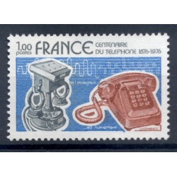 Francia  1976 - Y & T n. 1905 - Primo collegamento telefonico (Michel n. 1992)