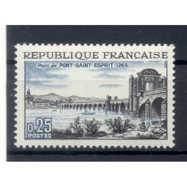 France 1966 - Y & T n. 1481 - Pont-Saint-Esprit bridge  (Michel n. 1543)