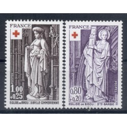 France 1976 - Y & T n. 1910/11 - For the benefit of the Red Cross (Michel n. 2001/02)