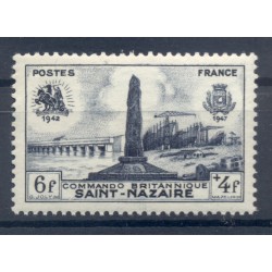 France 1947 - Y & T n. 786 - Débarquement à Saint-Nazaire  (Michel n. 785)
