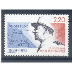 France 1989 - Y & T n. 2611 - Marshall de Lattre de Tassigny (Michel n. 2749)