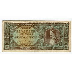 UNGHERIA - National Bank Inflationary Era 1945 - 100.000 Pengo