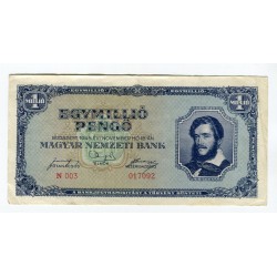 HONGRIE - National Bank Inflationary Era 1945 - 1.000.000 Pengo