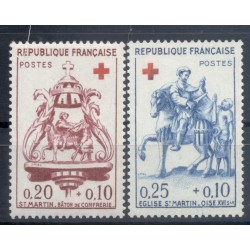 France 1960 - Y & T  n. 1278/79 - Au profit de la Croix-Rouge (Michel n. 1329/30)