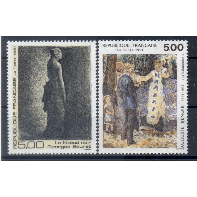 France 1991 - Y & T  n. 2692/93 - Série artistique (Michel n. 2818-29)