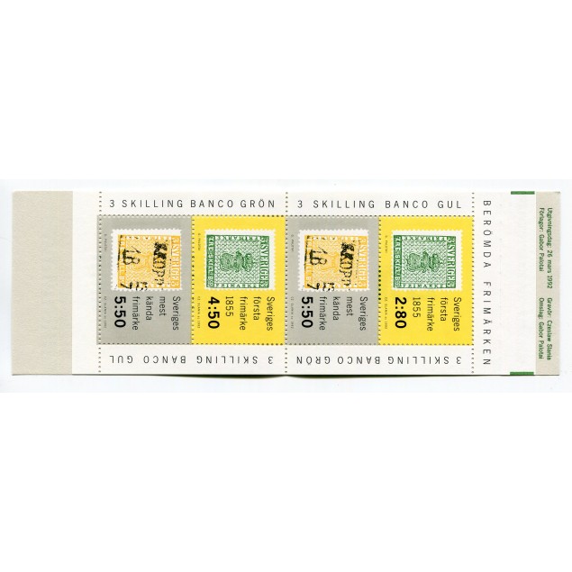 Suède 1992 - Mi. n. MH-170 - Timbres