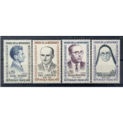 France 1961 - Y & T n. 1288/91 - Heroes of the Resistance (Michel n. 1342/45)